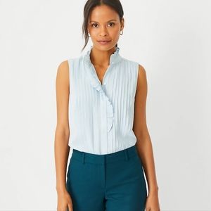 ANN TAYLOR RUFFLE BLOUSE